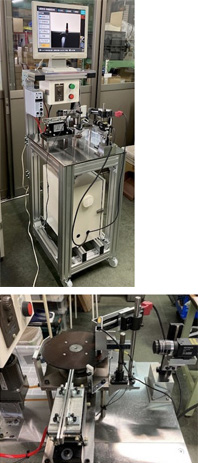 画像処理カメラを使用した位置決め検査機