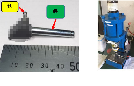 圧入機③　軸（鉄）＋穴（鉄）　使用装置　エアープレス